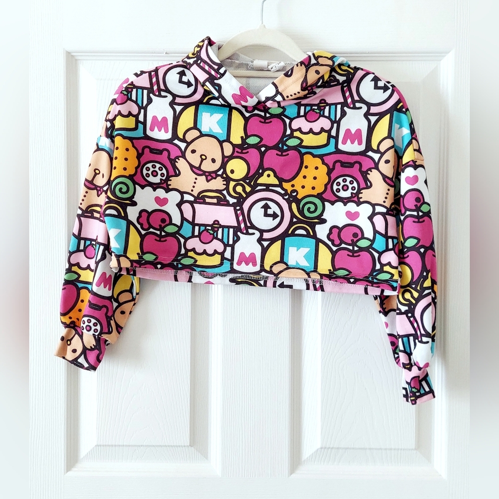 Hello Kitty Cropped Hoodie